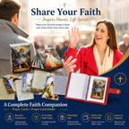50%OFF 🔥✝️ Catholic Genuine Leather Holy Card Holder – Pocket Prayer Card Organizer with Snap Closure