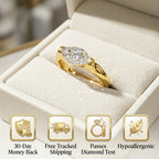 🔥 LAST DAY 90% OFF:  Anti-Spin VVS1 Flawless Moissanite East-to-West Marquise Ring in 14K Gold