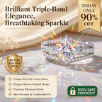 🔥 LAST DAY 90% OFF : Sparkle Like Never Before with this Illusion Stacked Lab-Grown Diamond Ring in Premium Platinum