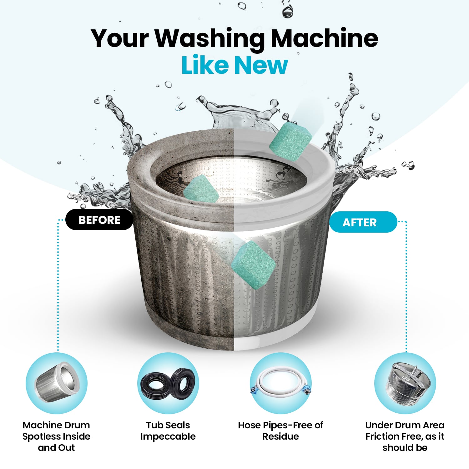 50%OFF 🔥Ultimate Washer Fix: Pet Odor & Hair Dissolving Tablets