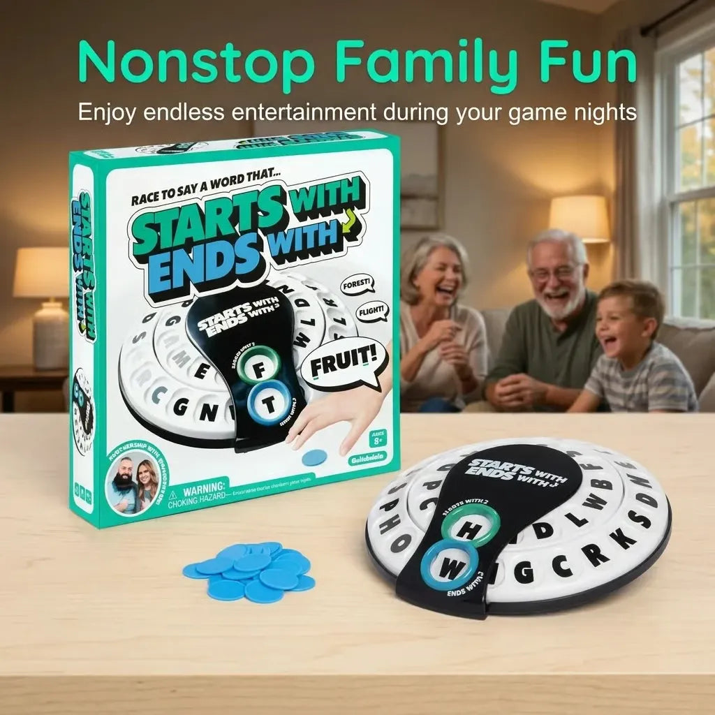 50%OFF 🔥Ultimate Family Night Word Game, Fast-Paced Spin and Guess Educational Board Game, Screen-Free Fun for Kids and Adults