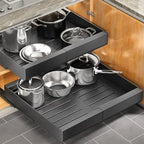 50%OFF 🔥Premium Expandable Pull-Out Cabinet Organizer — Strong, Spacious & Installation-Free