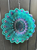 Peacock MANDALA Art Wind Spinner. Spinning Decoration. Metal Wind Spinner. Garden Spinner. Unique Wind Spinner. Garden Spinner Gift
