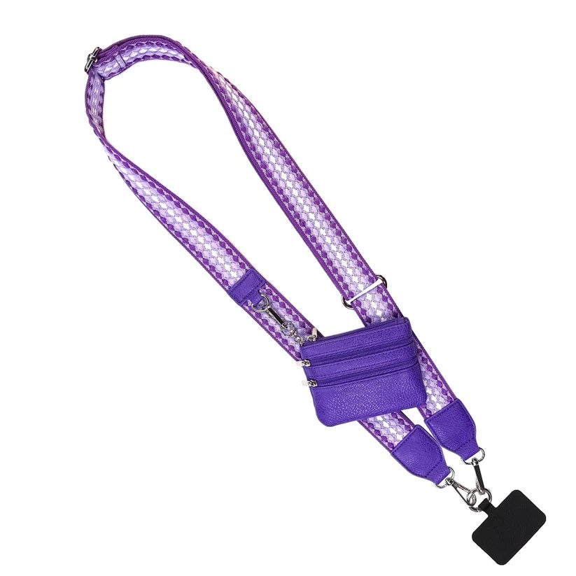 Clip & Go Strap w/Zippered Pouch Fun Dots