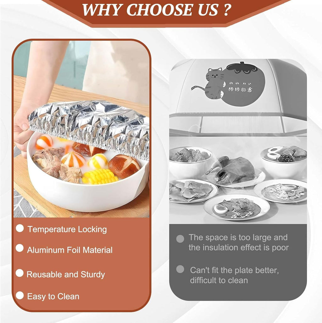 50%OFF 🍲🔥 Home dining table & food container aluminum foil heat-retaining cover