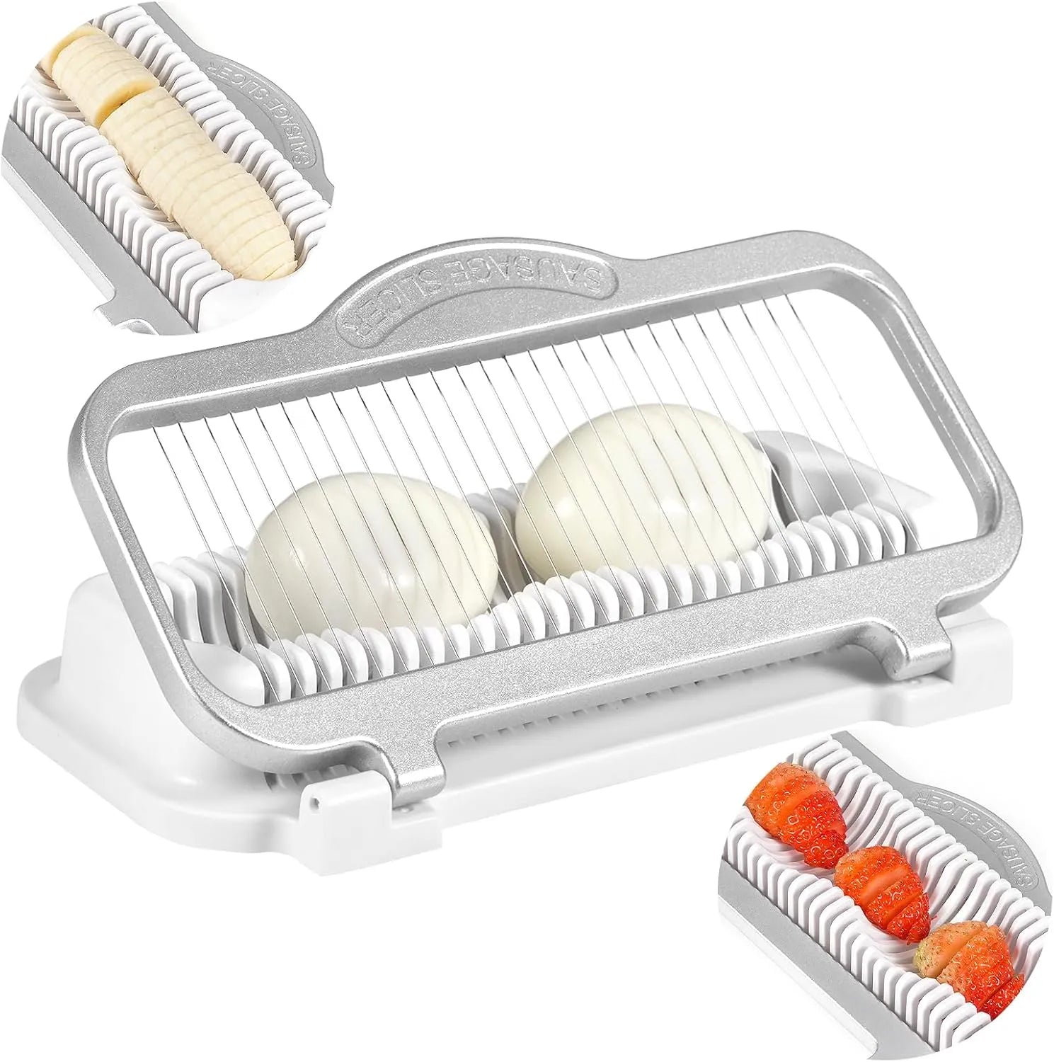 50%OFF 🔥Heavy Duty Multipurpose Egg & Fruit Slicer with Stainless Steel Wires