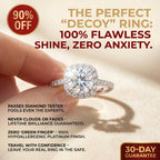 🔥🔥 FLASH SALE: Flawless Cushion Halo Moissanite Ring - 3EX Cut & Platinum Plated