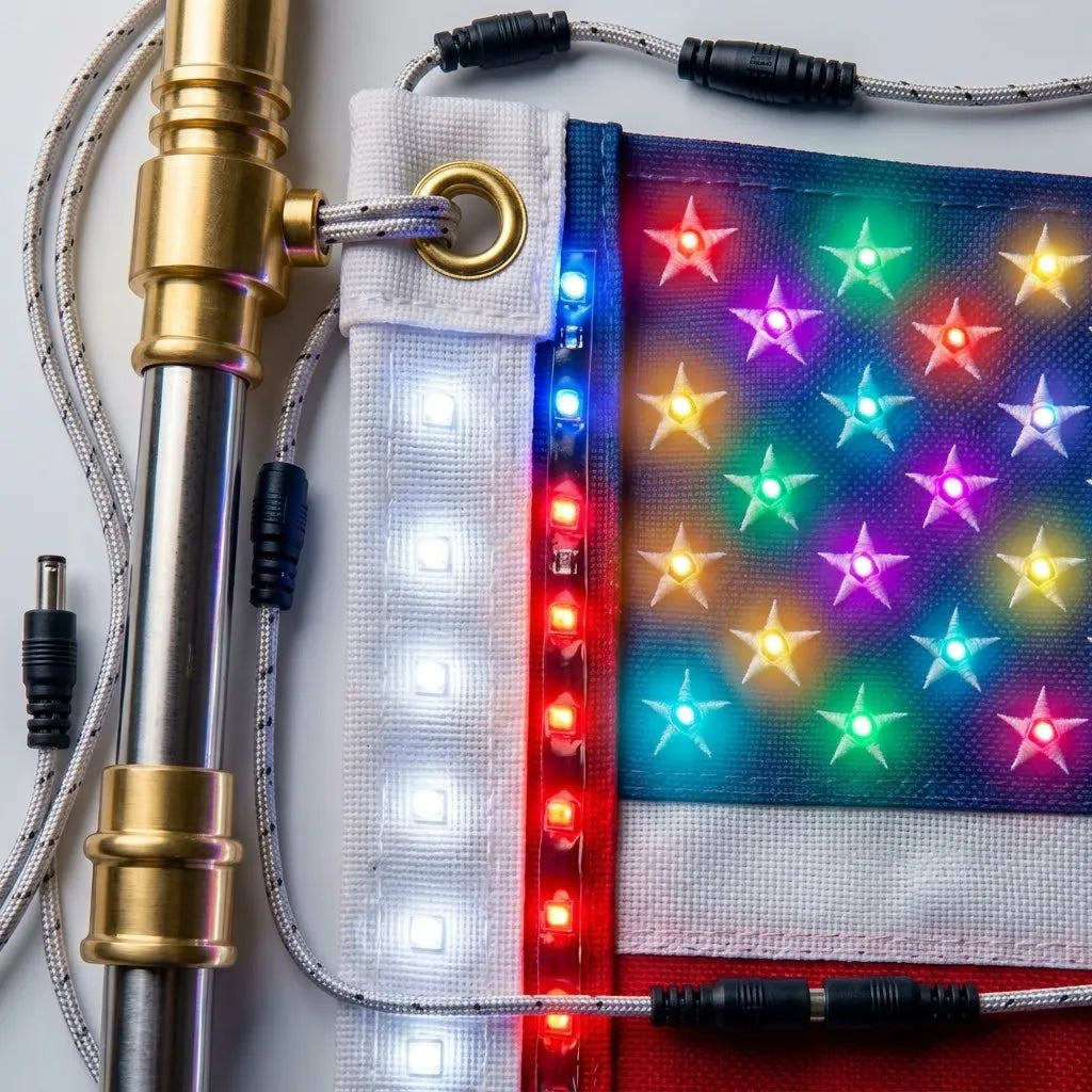 Last Day 50% OFF🔥 ： Illuminated 250th Anniversary USA Commemorative Flag - Premium LED Edition (3x5 Ft) -Bestseller
