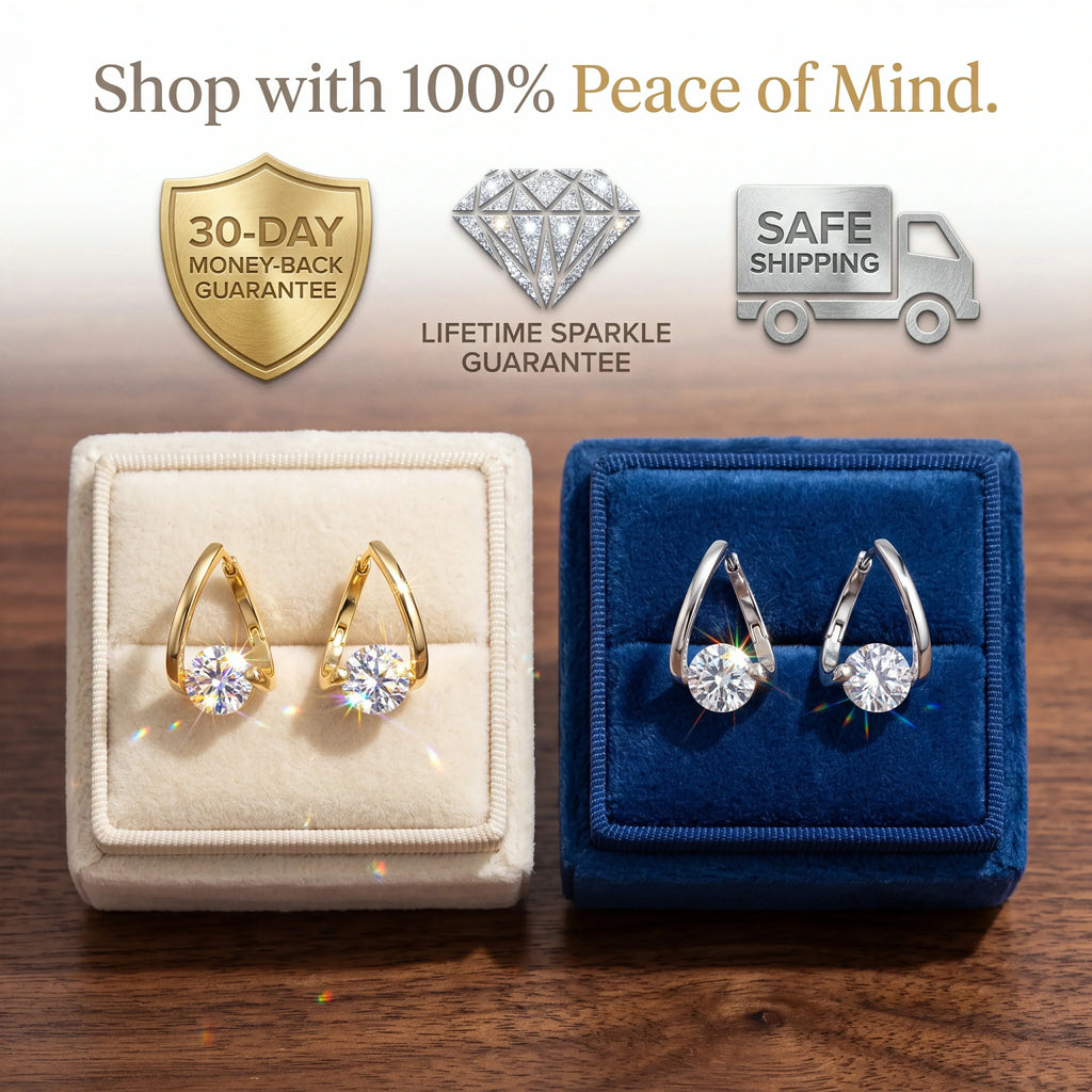 🔥 LAST DAY 90% OFF: The Signature "Everlasting Brilliance" 18K Gold Huggies