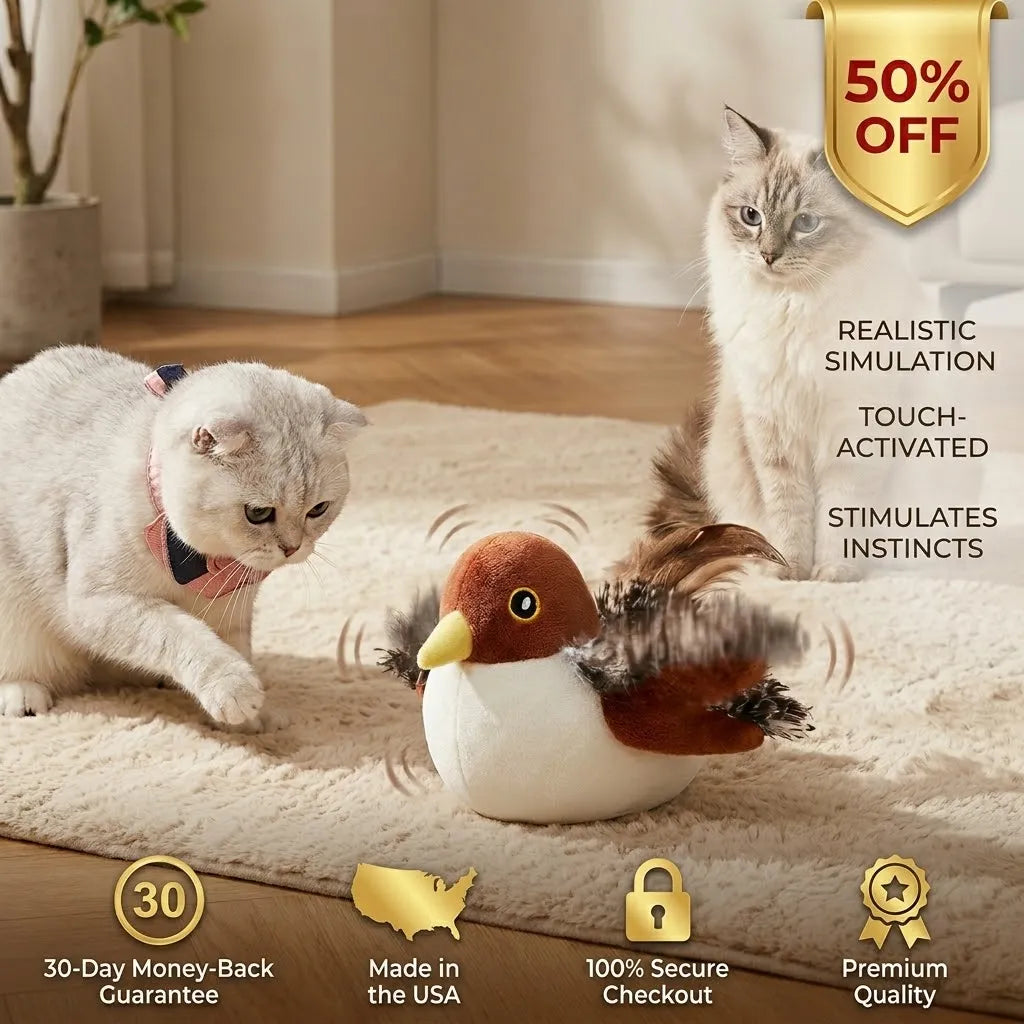 50%OFF 🔥Interactive Chirping Bird Cat Toy