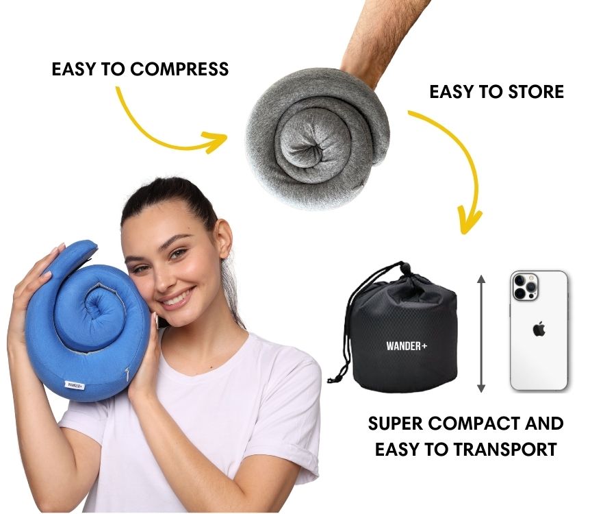 50%OFF 🔥The Ultimate Ergonomic Travel Pillow for Neck Pain Relief – Adjustable Wrap-Around Design