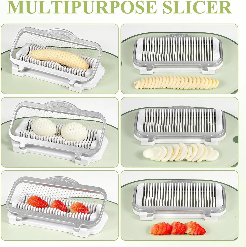 50%OFF 🔥Heavy Duty Multipurpose Egg & Fruit Slicer with Stainless Steel Wires