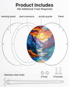 50%OFF 🔥Acrylic Jigsaw Puzzle Suncatcher - Moonlit Riverscape