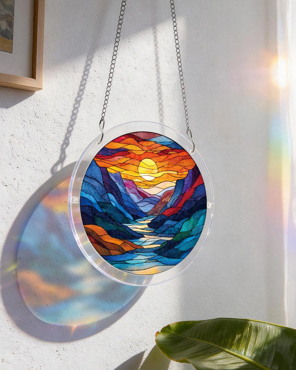 50%OFF 🔥Acrylic Jigsaw Puzzle Suncatcher - Moonlit Riverscape