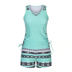 LAST DAY 90% OFF -  Women's 2-Piece Tummy Control Tankini Set with Built-In Bra – Flattering Boho Swimwear with Shorts