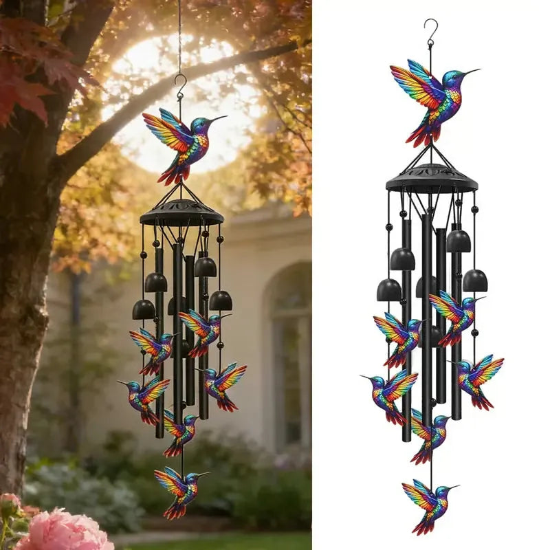 50%OFF 🔥Exquisite Hummingbird Wind Chimes Outdoor Garden Decor Hanging Ornament