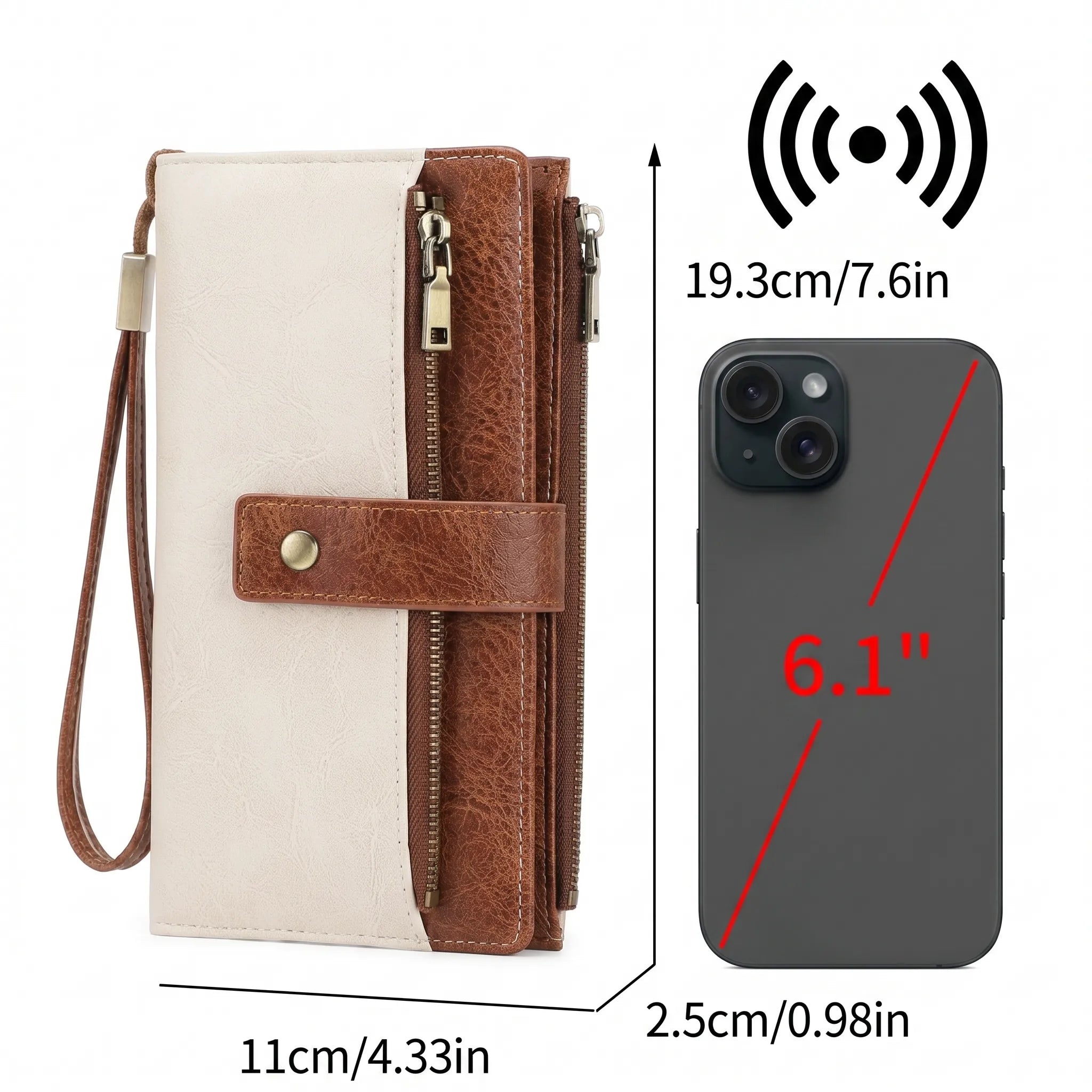 🔥Last Day 49% OFF-Women's long wallet, stylish clutch, elegant solid color blocking wallet