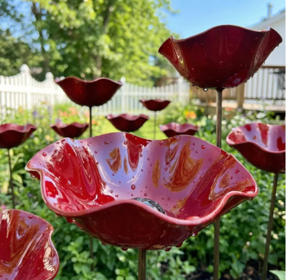 💖🎁 50% Off--🎁Handmade Metal Flower Garden Stake🐦