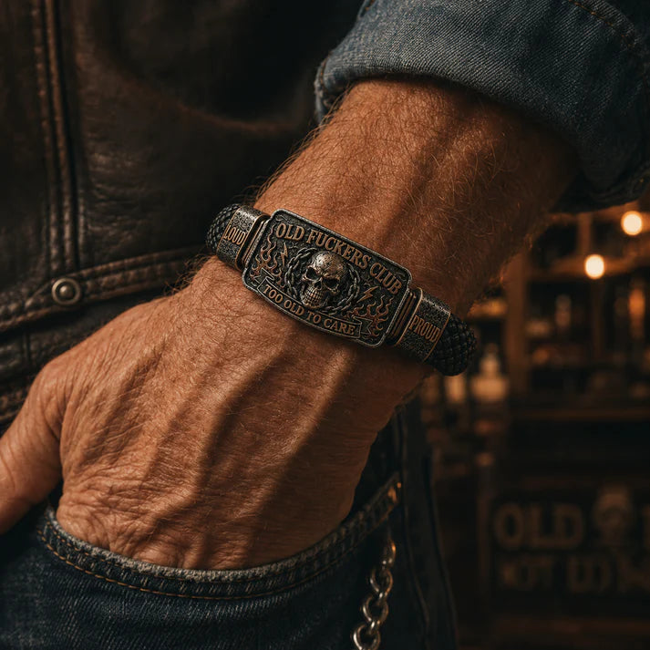 50%OFF 🔥☠️ Old Fuckers Club & Wild Freedom 🪓 | 2026 Limited Edition Vintage Bracelet