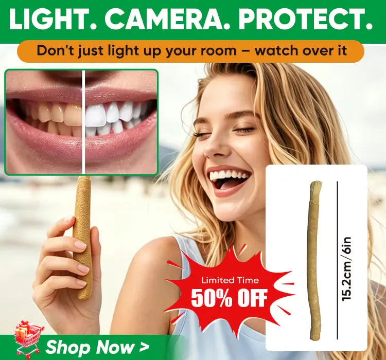 50%OFF 🔥Natural  Teeth Whitening Chew Stick - Traditional Chemical-Free Oral Care Brush