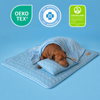 50%OFF 🔥3-in-1 Summer Pet Cooling Bed Set - Ice Silk Mat, Sheet & Pillow for Dogs