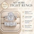 🔥90% OFF TODAY: No More Tight Rings: 5-Carat D-Color VVS1 Moissanite Comfort-Fit Set (S925 Silver, Sizes 4-16)