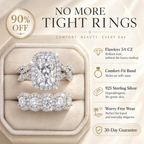 🔥90% OFF TODAY: No More Tight Rings: 5-Carat D-Color VVS1 Moissanite Comfort-Fit Set (S925 Silver, Sizes 4-16)
