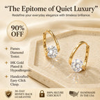 🔥 LAST DAY 90% OFF: The Signature "Everlasting Brilliance" 18K Gold Huggies
