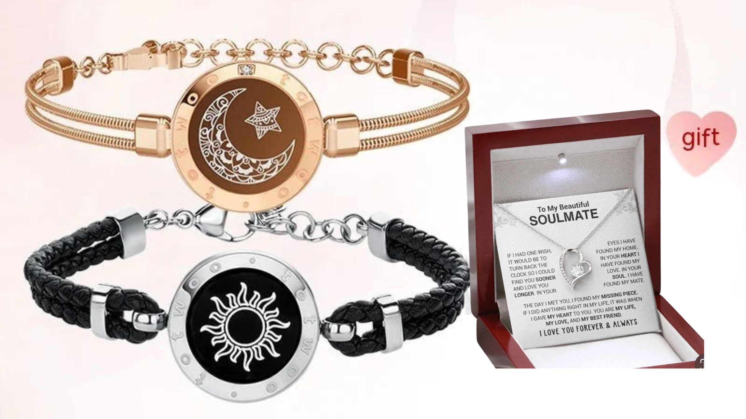 50%OFF 🔥Magnetic Sun and Moon Couples Bracelets - Long Distance Relationship Promise Jewelry Gift
