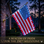 Last Day 49% OFF🔥 🦅 Illuminated 250th Anniversary USA Commemorative Flag - Premium LED Edition (3x5 Ft) -Bestseller