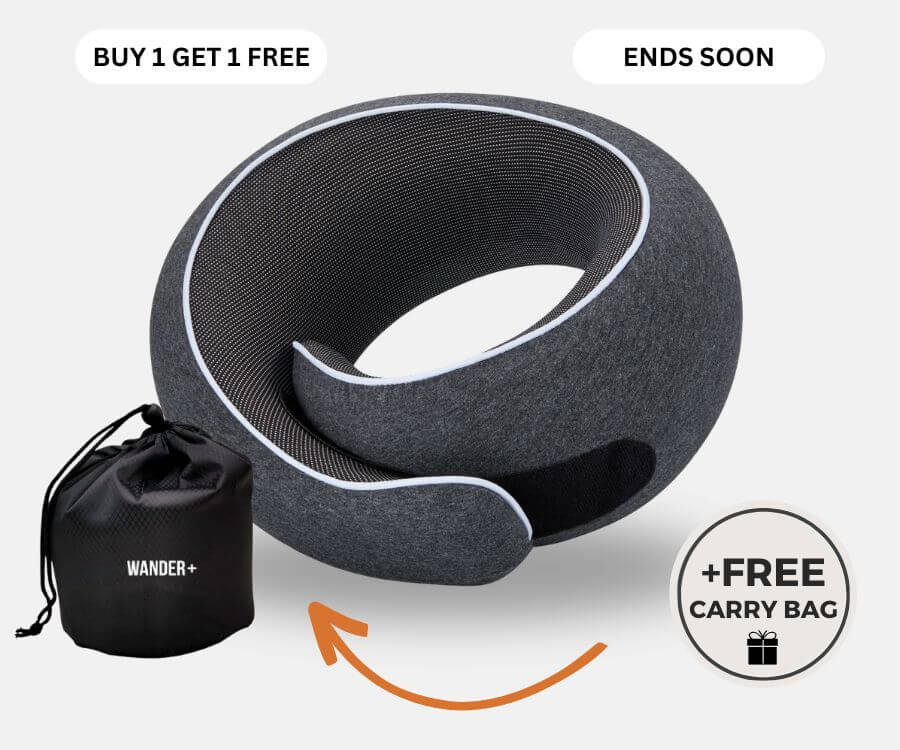 50%OFF 🔥The Ultimate Ergonomic Travel Pillow for Neck Pain Relief – Adjustable Wrap-Around Design