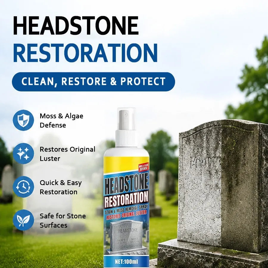 50% OFF🔥 Headstone Cleaning & Restoration Spray – Remove Stains Instantly