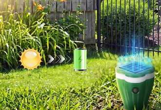 Solar Ultrasonic Outdoor Animal Repellent