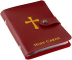 50%OFF 🔥✝️ Catholic Genuine Leather Holy Card Holder – Pocket Prayer Card Organizer with Snap Closure
