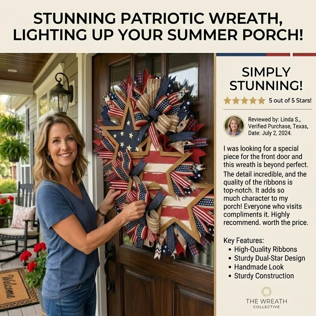 50%OFF 🔥🇺🇸Sentinels of Honor: 250th Anniversary Hand-Tied Wreath