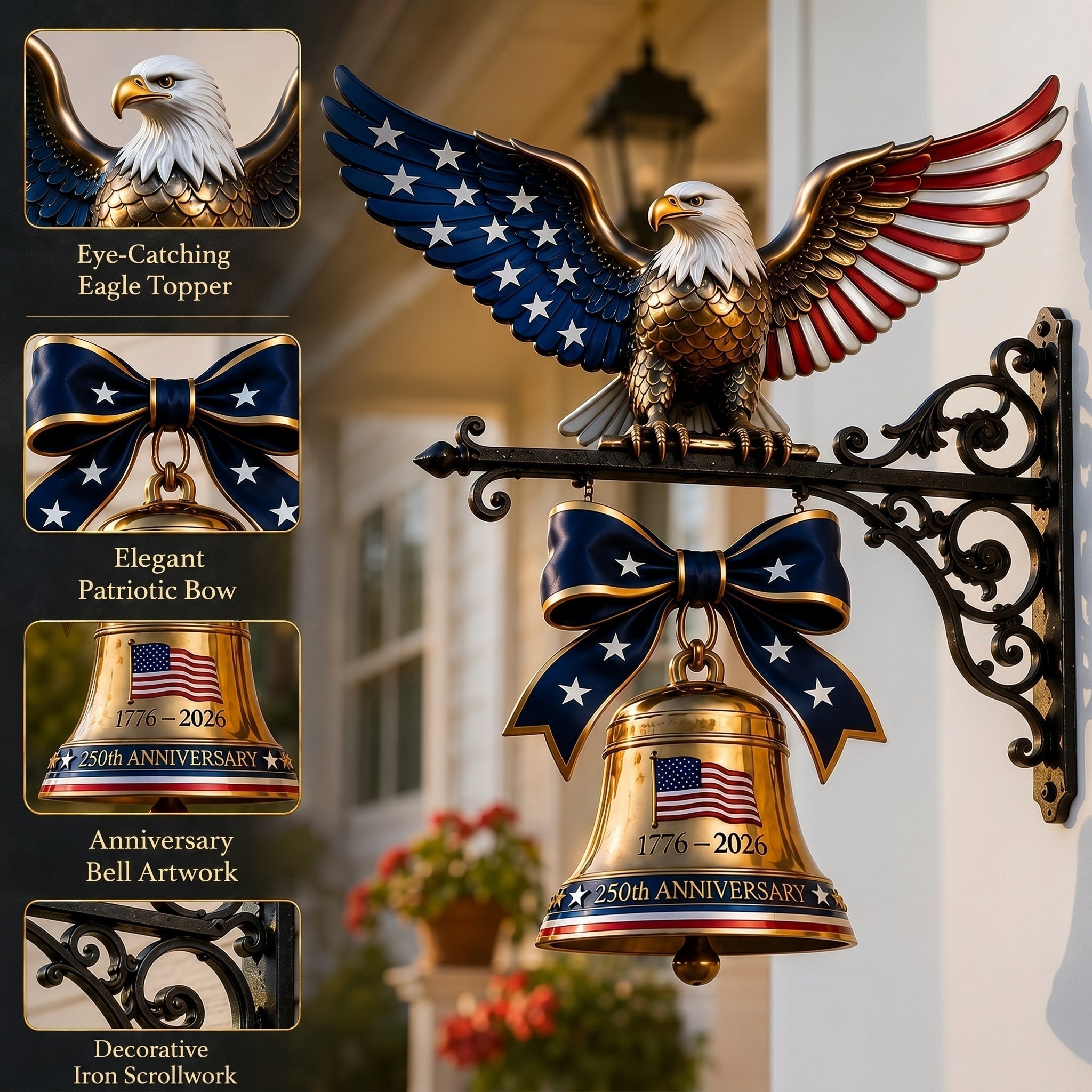 50%OFF 🔥🔔🔔 Ring in the Semiquincentennial: 1776-2026 "Spirit of Liberty" Eagle Bell