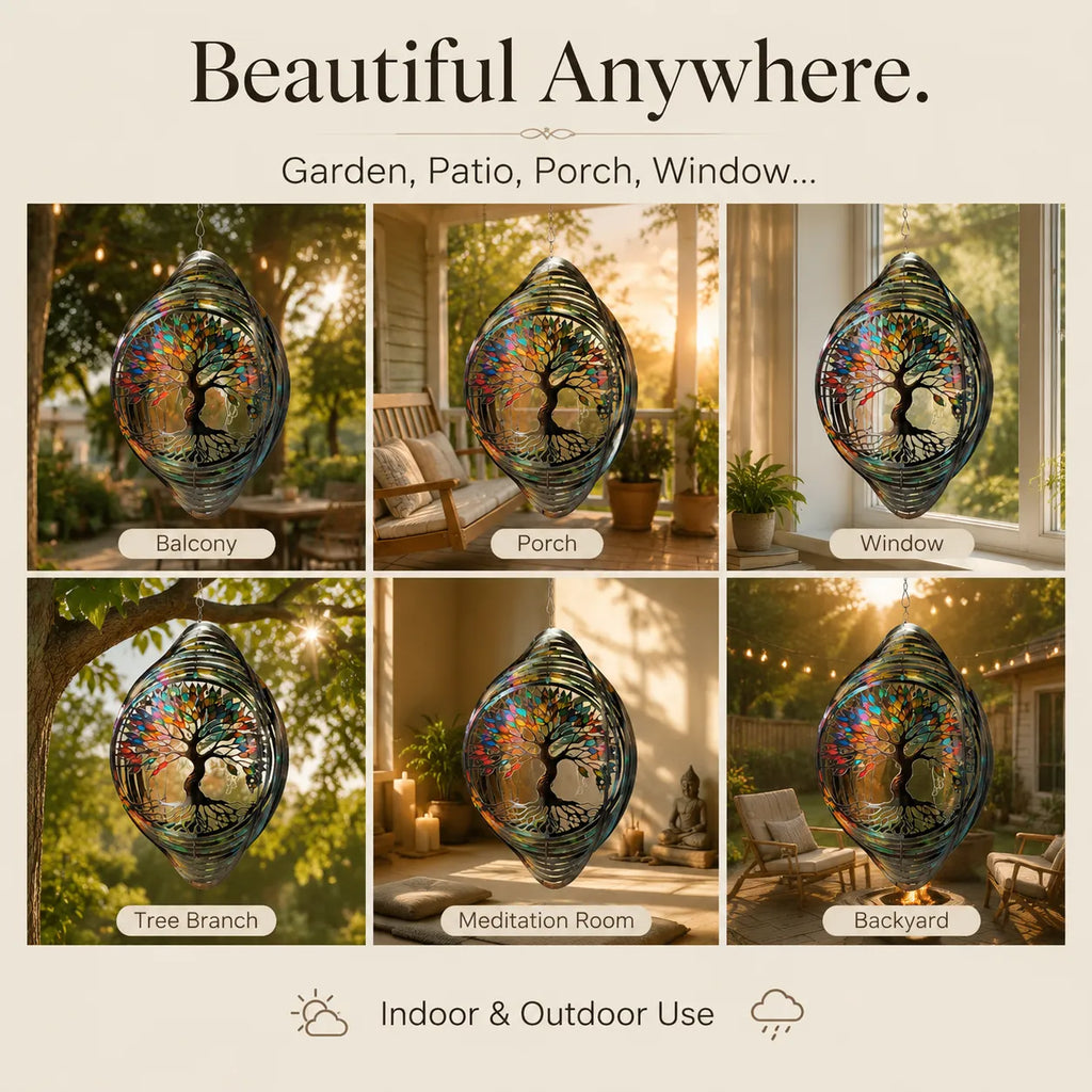 Transform your garden into a peaceful retreat with mesmerizing motion and radiant color.
