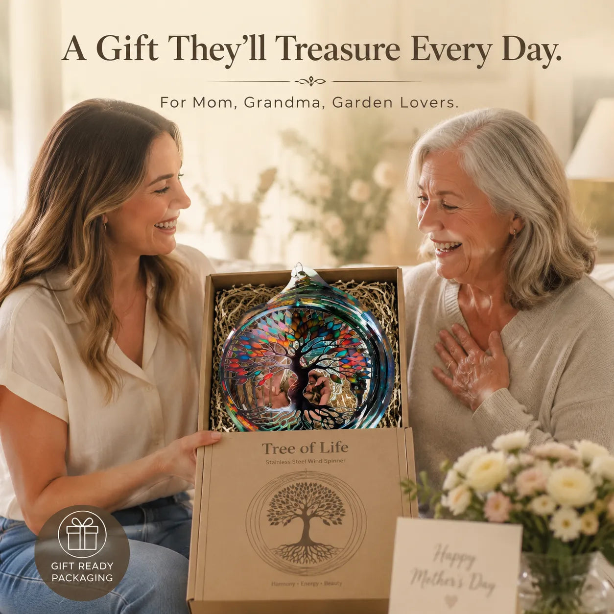 Transform your garden into a peaceful retreat with mesmerizing motion and radiant color.