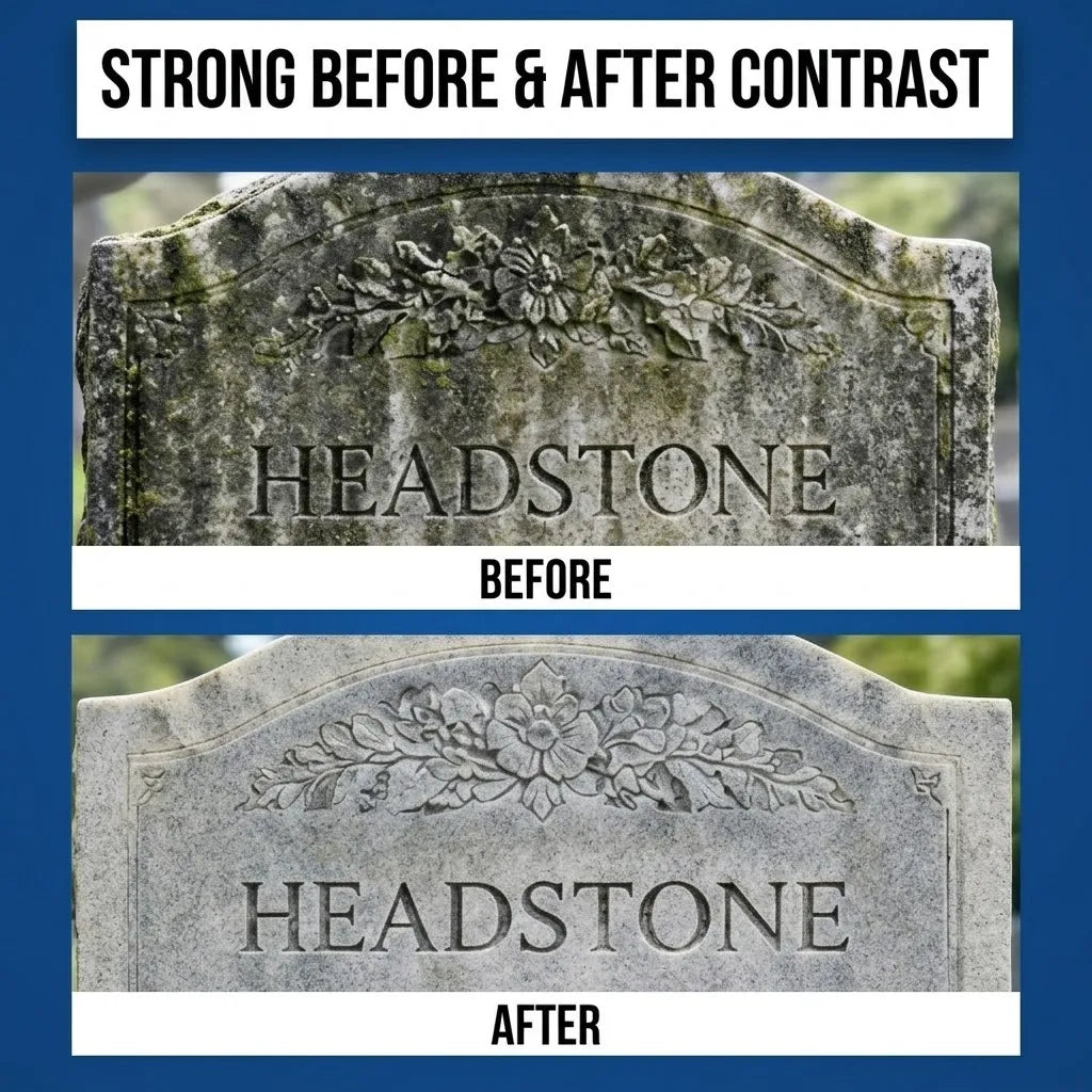 50% OFF🔥 Headstone Cleaning & Restoration Spray – Remove Stains Instantly