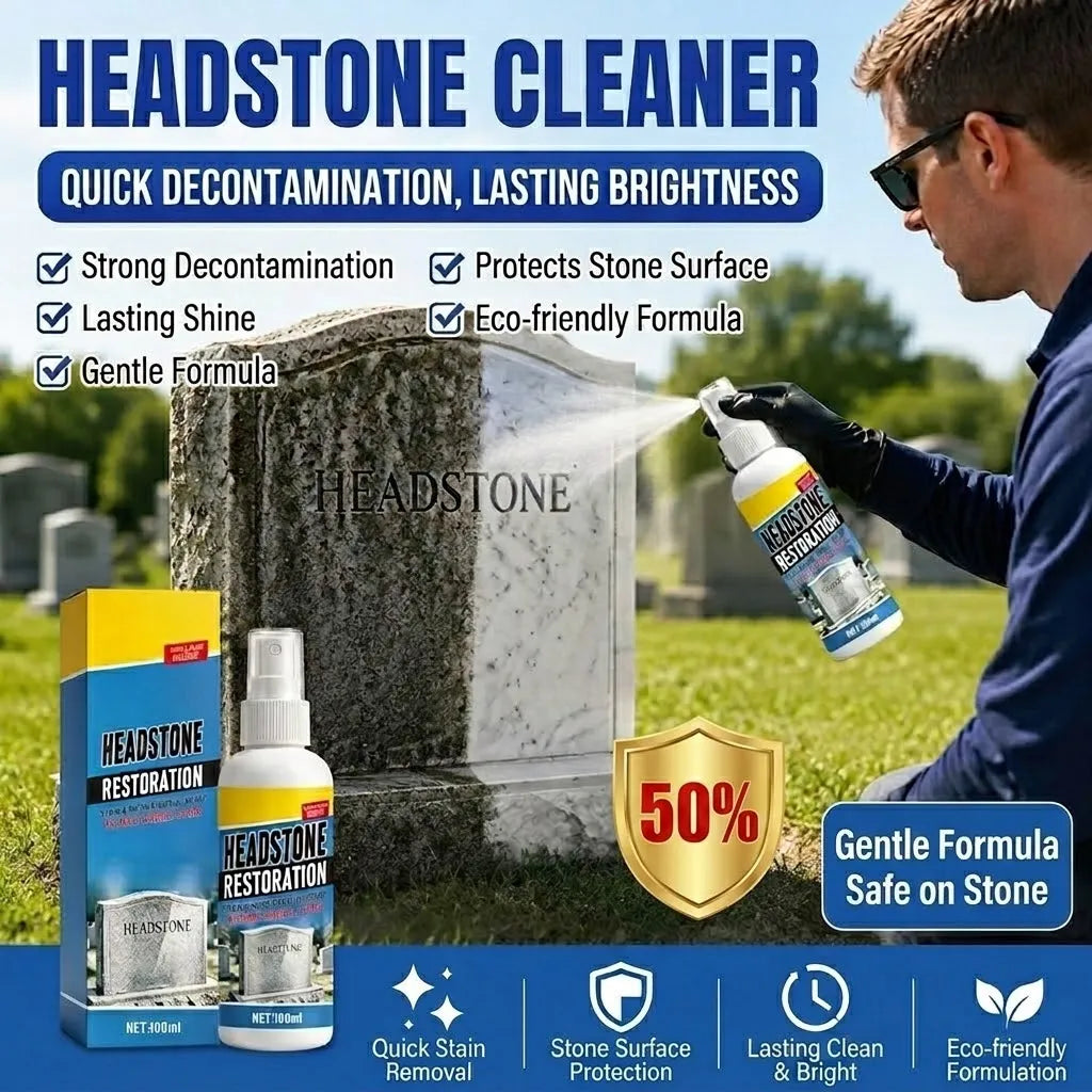 50% OFF🔥 Headstone Cleaning & Restoration Spray – Remove Stains Instantly