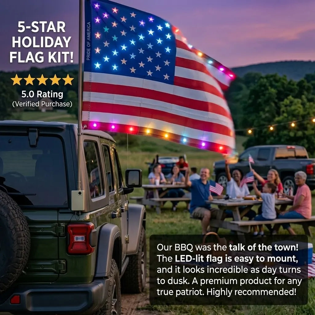 Last Day 50% OFF🔥 ： Illuminated 250th Anniversary USA Commemorative Flag - Premium LED Edition (3x5 Ft) -Bestseller