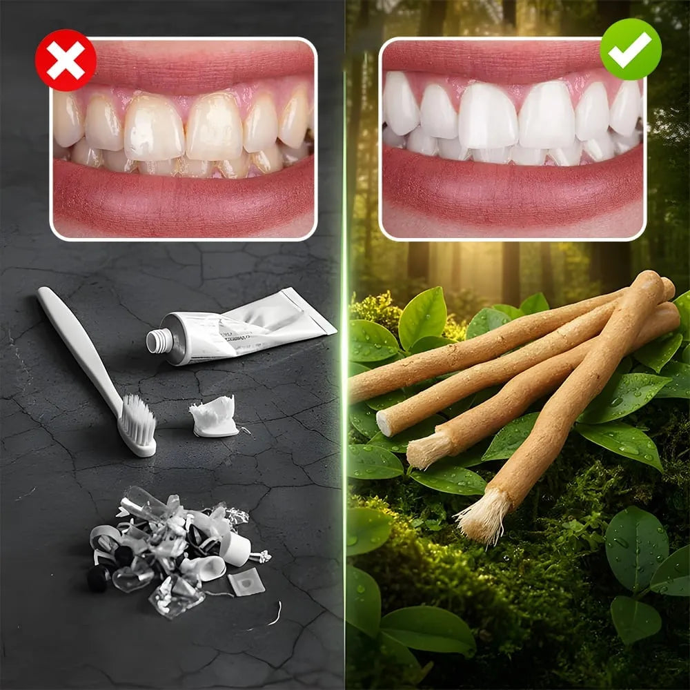 50%OFF 🔥Natural  Teeth Whitening Chew Stick - Traditional Chemical-Free Oral Care Brush