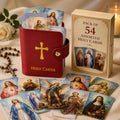 50%OFF 🔥✝️ Catholic Genuine Leather Holy Card Holder – Pocket Prayer Card Organizer with Snap Closure