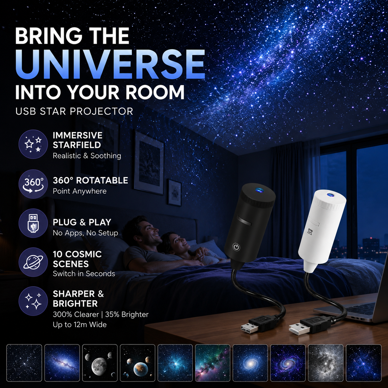 50%OFF 🔥✨ Plug-and-Play HD Star Projector🥳50,000+ Happy Users