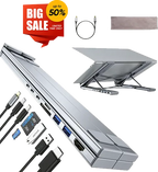 50%OFF 🔥Ultimate Desk Setup: Ergonomic Laptop Stand & USB Hub in One