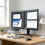 50%OFF 🔥Ultimate Desk Setup: Ergonomic Laptop Stand & USB Hub in One
